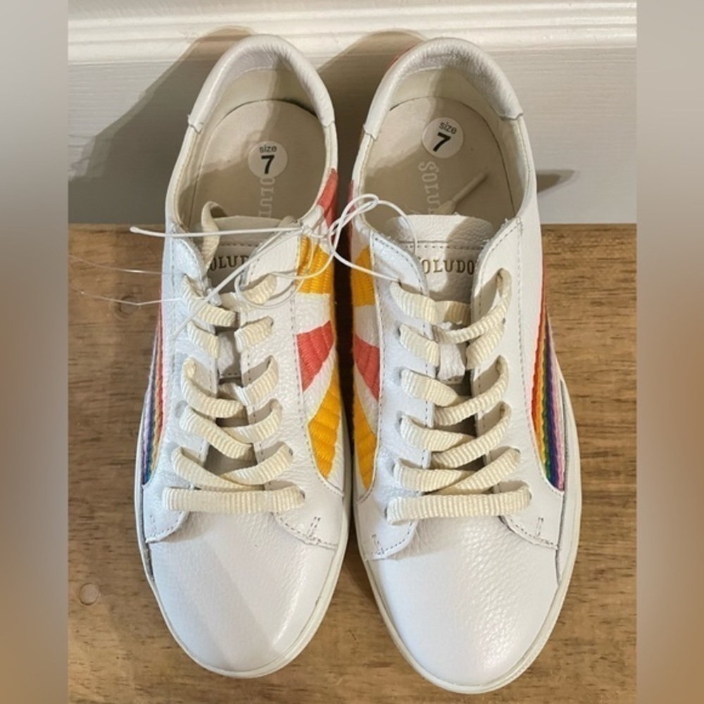 New Soludos The Original Ibiza Rainbow Wave Good Vibes Sneakers — image 5 of 8